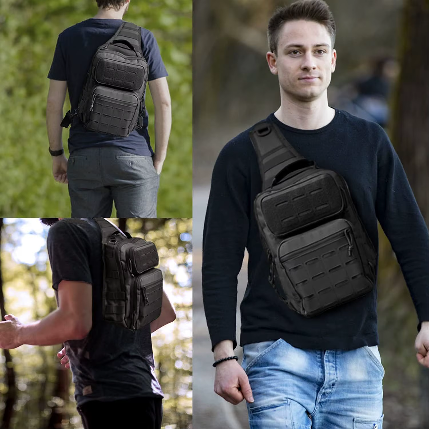 Mochila de asalto Molle para senderismo, ciclismo y camping - imagen 5