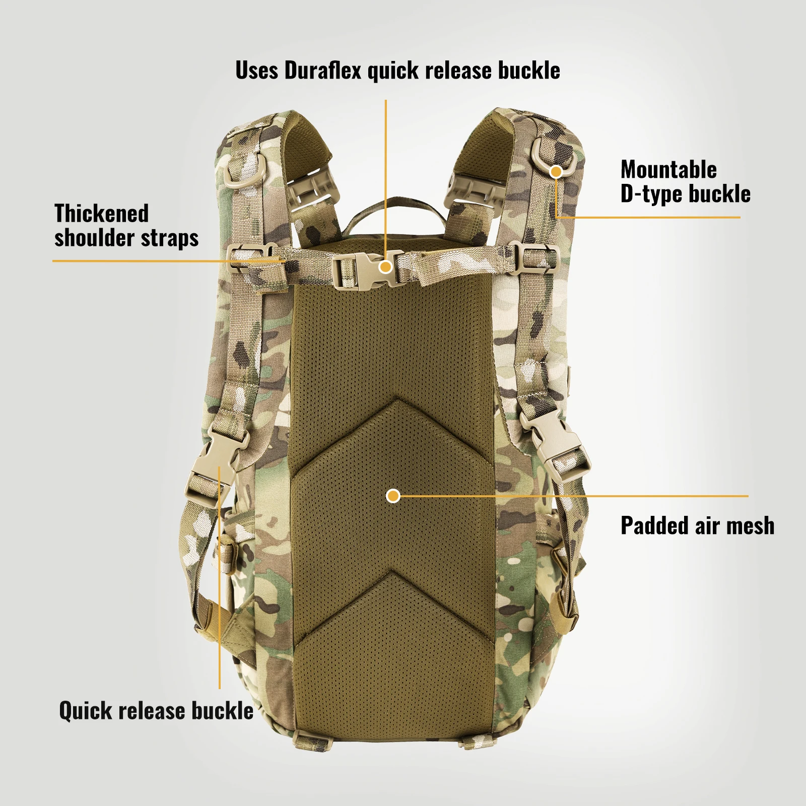VOTAGOO Roaring Cricket mochila táctica impermeable camuflaje militar - imagen 5