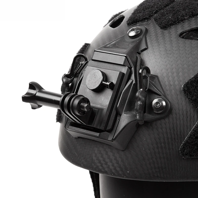 Soporte de casco para cámara deportiva de liberación rápida fijo
