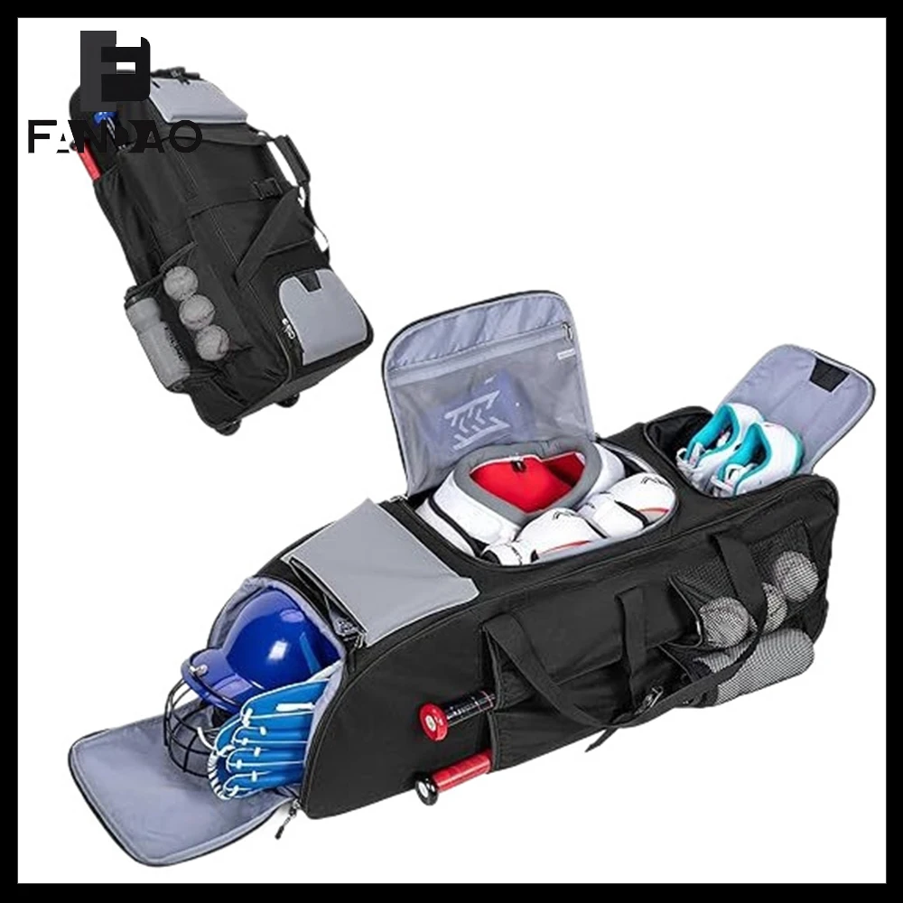 Bolsa táctica de equipo deportivo con ruedas y gran capacidad