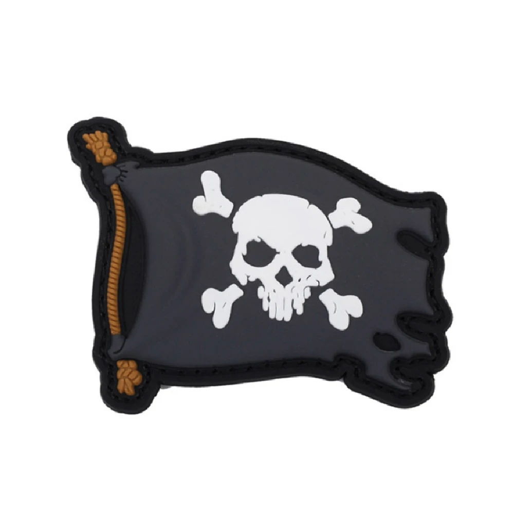 Parche táctico PVC 3D luminoso pirata con velcro - imagen 2