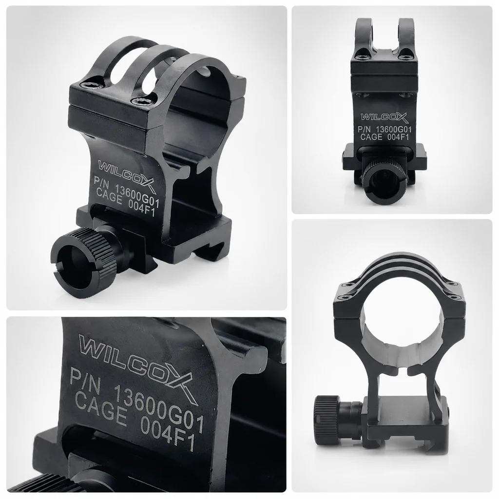 Montura táctica MK18 para mira telescópica con adaptador linterna láser - imagen 5