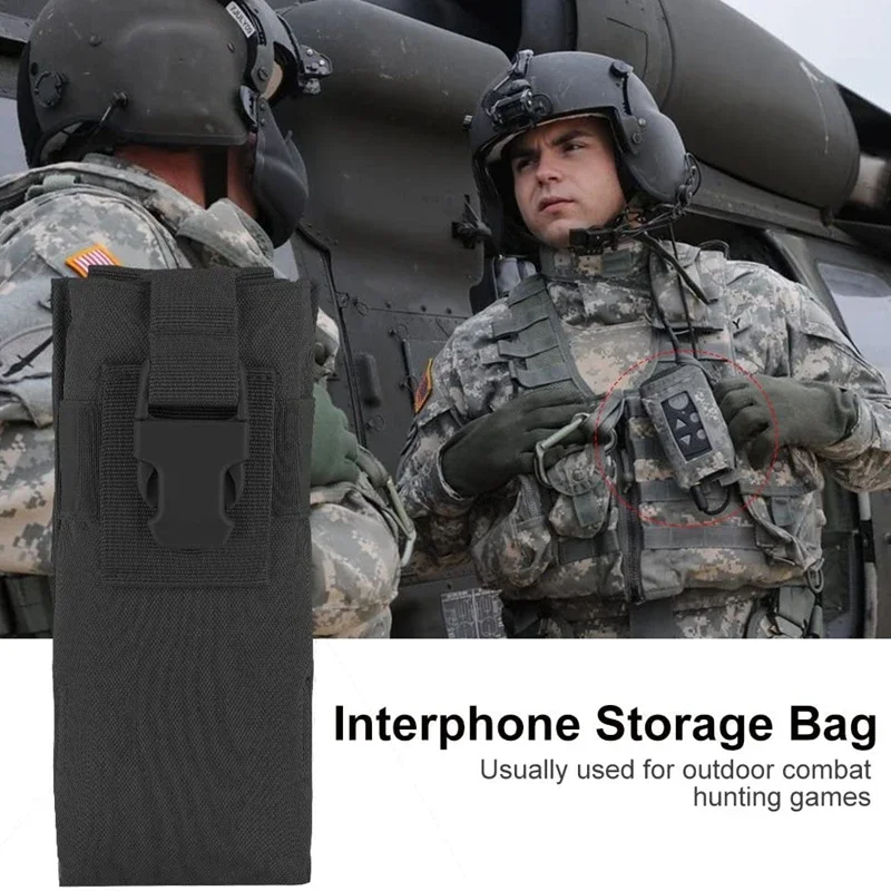 Bolsa táctica para walkie talkie de nailon MOLLE, ligera compacta - imagen 2