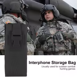 Bolsa táctica para walkie talkie de nailon MOLLE, ligera compacta