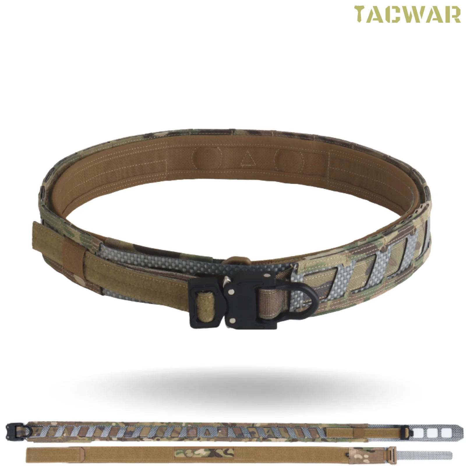 Cinturón táctico magnético de fibra para airsoft, combate - imagen 2