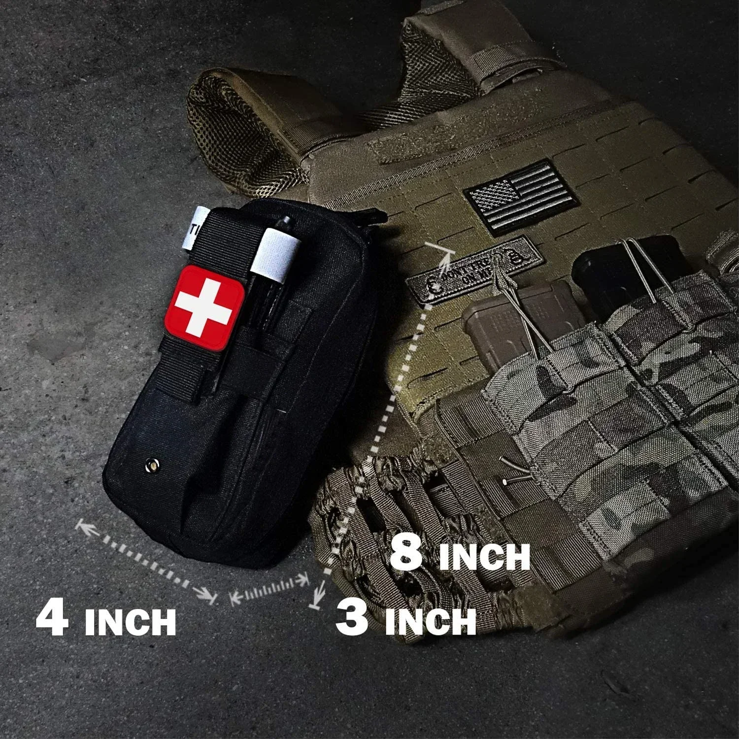 Bolsa médica MOLLE porta torniquetes – Kit primeros auxilios táctico - imagen 3