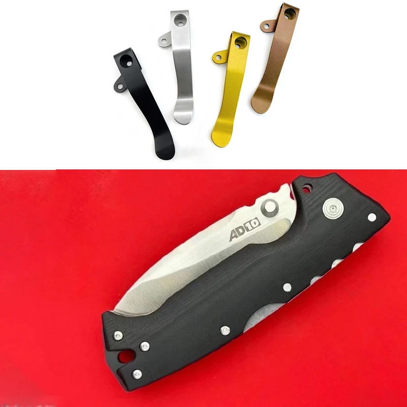 Clip de bolsillo Cold Steel AD-10 CNC titanio – Abrazadera trasera - imagen 3