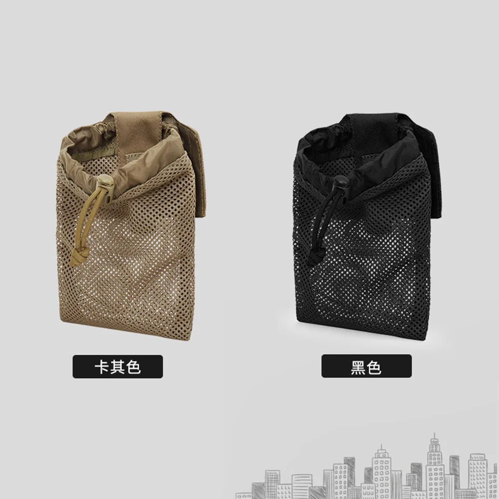 Bolsa portabotellas táctica MOLLE plegable de malla para senderismo - imagen 2