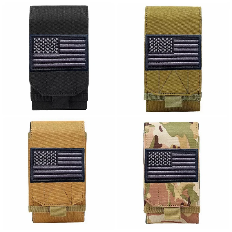 Funda táctica MOLLE para móvil – Bolsillo EDC con parche US - imagen 2