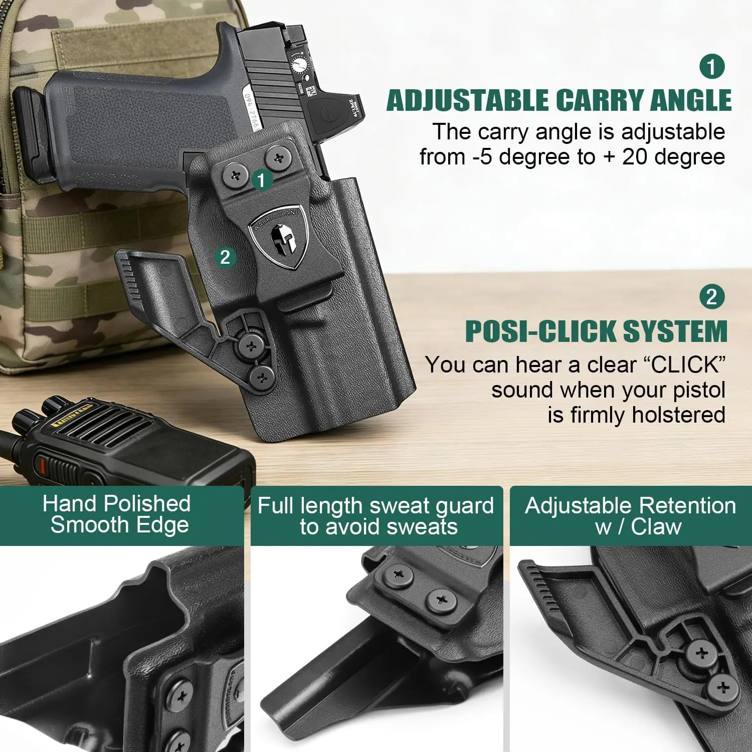 Funda kydex IWB Ruger RXM ajustable para porte discreto diestro - imagen 5