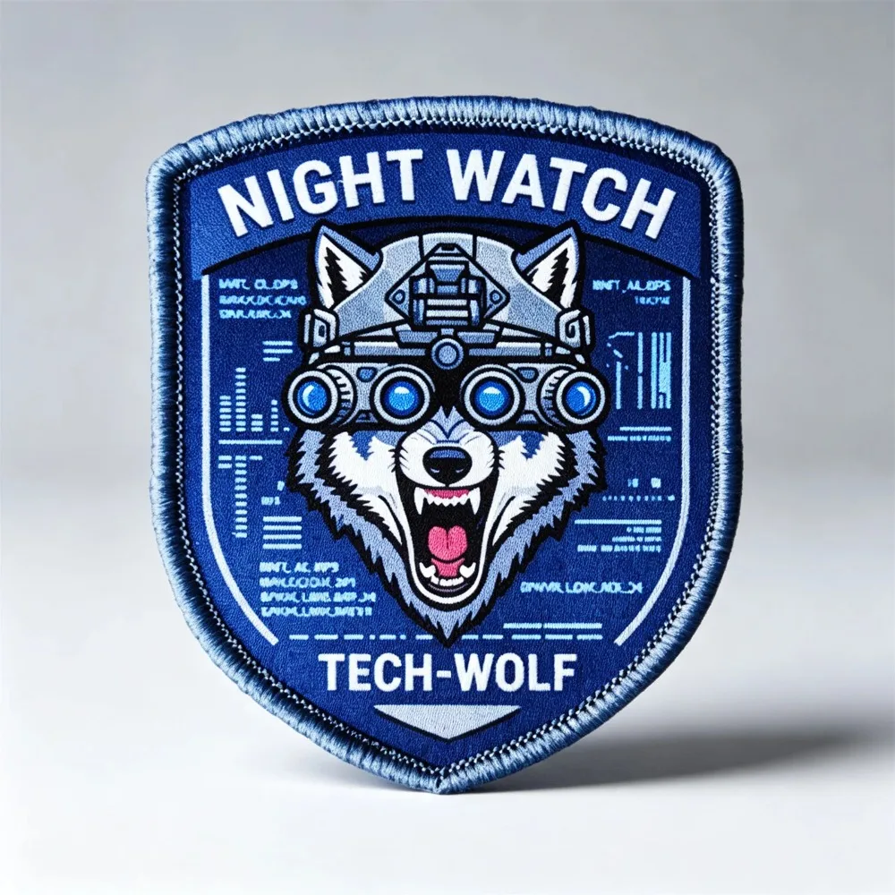 Night Watch Tech parche táctico moral lobo con velcro para mochila - imagen 3