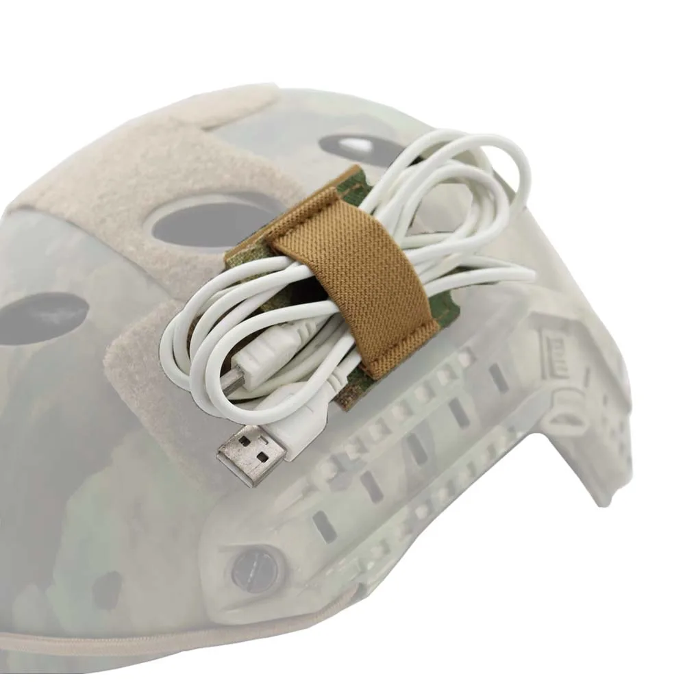 Correa organizadora de cables para auriculares tácticos y casco