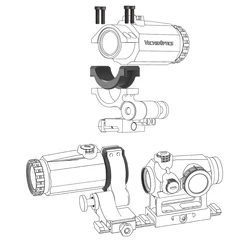 Vector Optics montura red dot elevadora Nautilus nylon