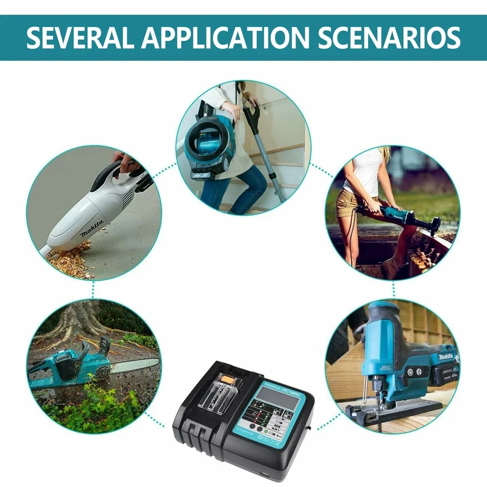 Makita DC18RC cargador de batería 18V LXT iones de litio compatible - imagen 4