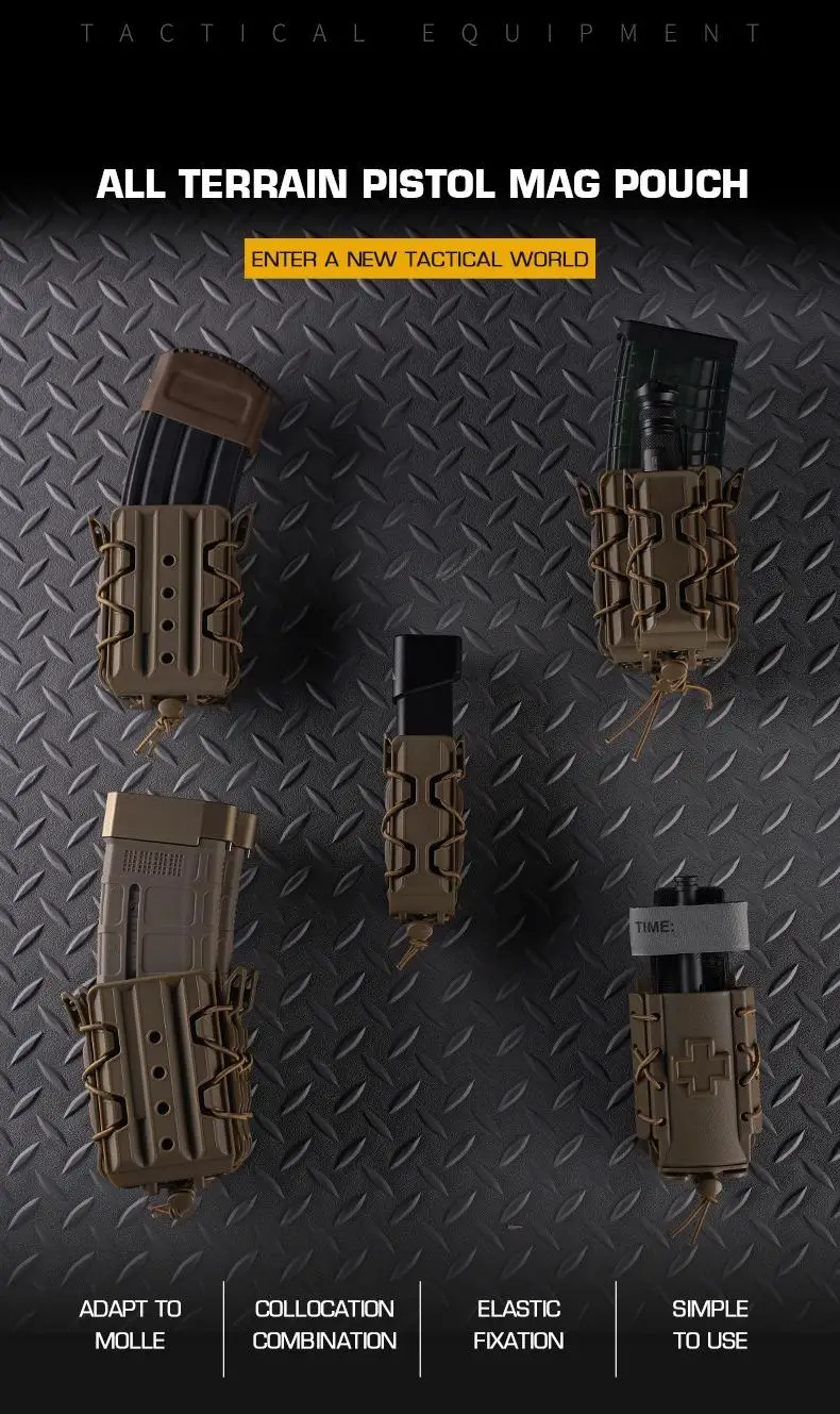 Bolsa táctica para cargador de pistola en vista general