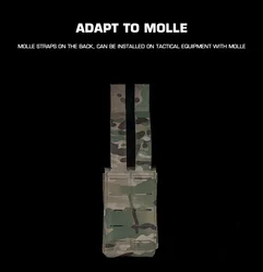 Bolsa Molle táctica para revistas en chaleco y despliegue rápido