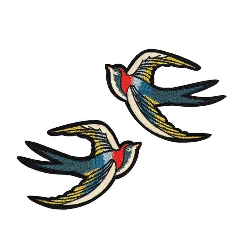 Parche retro bordado de hierro golondrina - imagen 3
