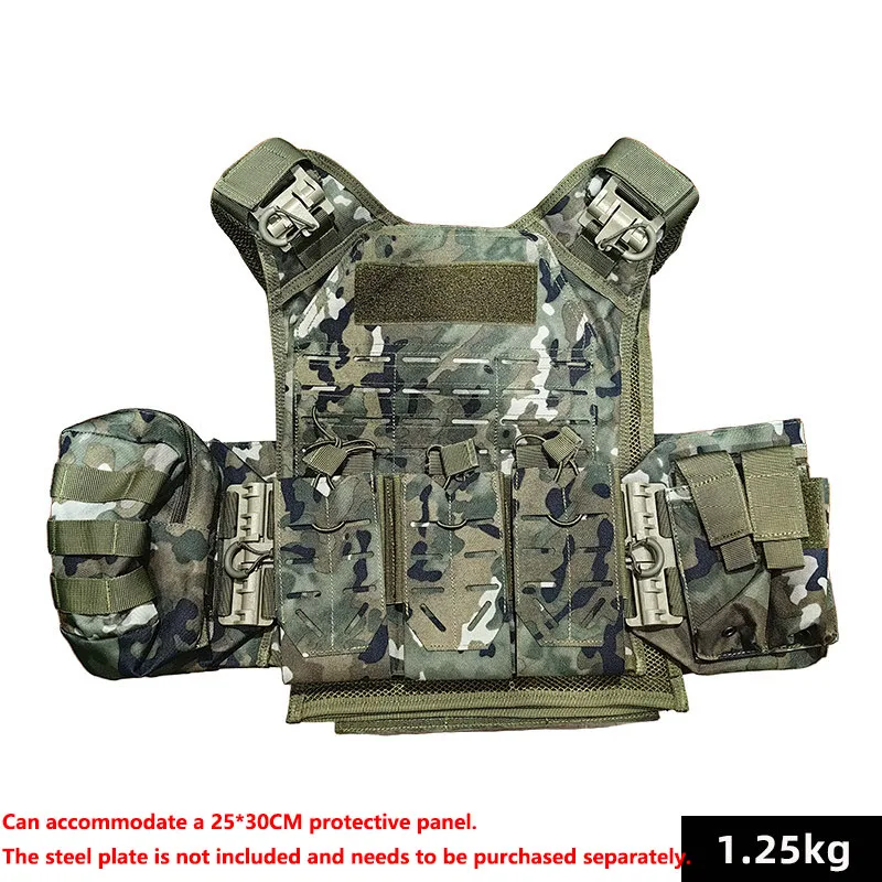 Portaplacas MOLLE liberación rápida con bolsas cargadores y utilitaria - imagen 2