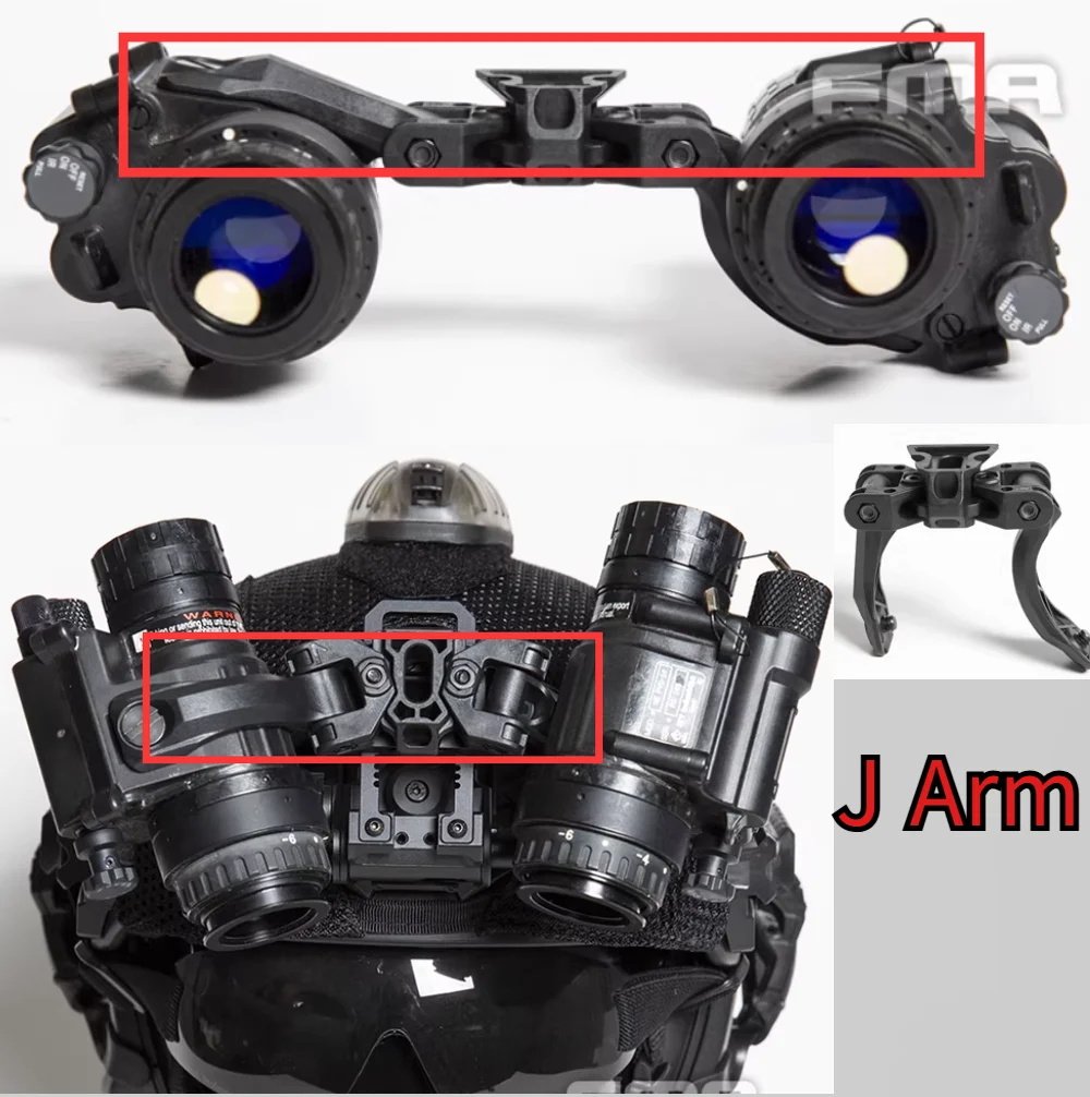 Soporte táctico NVG nailon tipo J para AN/PVS-14 cola de milano - imagen 2