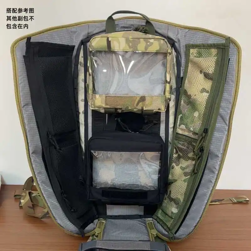 Bolsa táctica transparente expandible para accesorios y interior