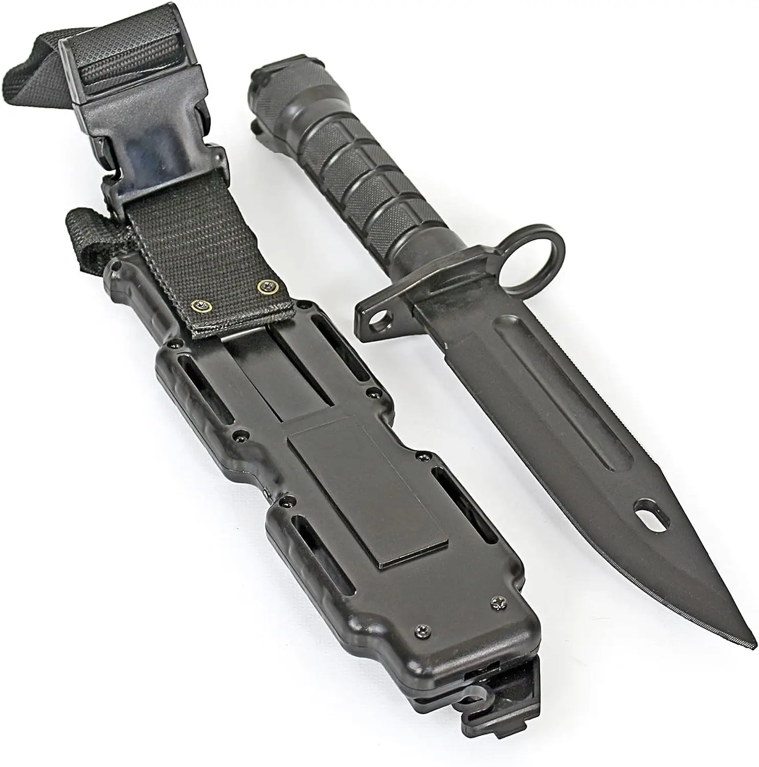Cuchillo de entrenamiento de goma con funda y hoja fija - imagen 2