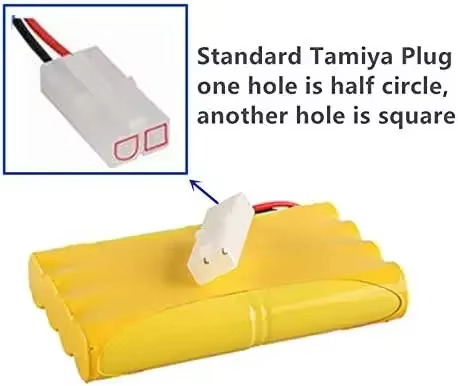 Tamiya batería recargable Ni-Cd para RC con cargador y enchufe - imagen 3