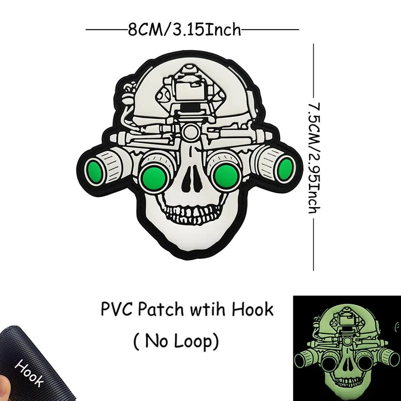 Detalle del emblema de calavera para personalizar una mochila