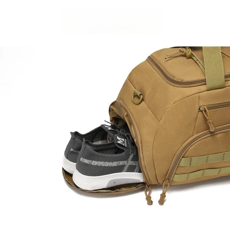 Bolsa táctica impermeable con sistema MOLLE y compartimento para botas