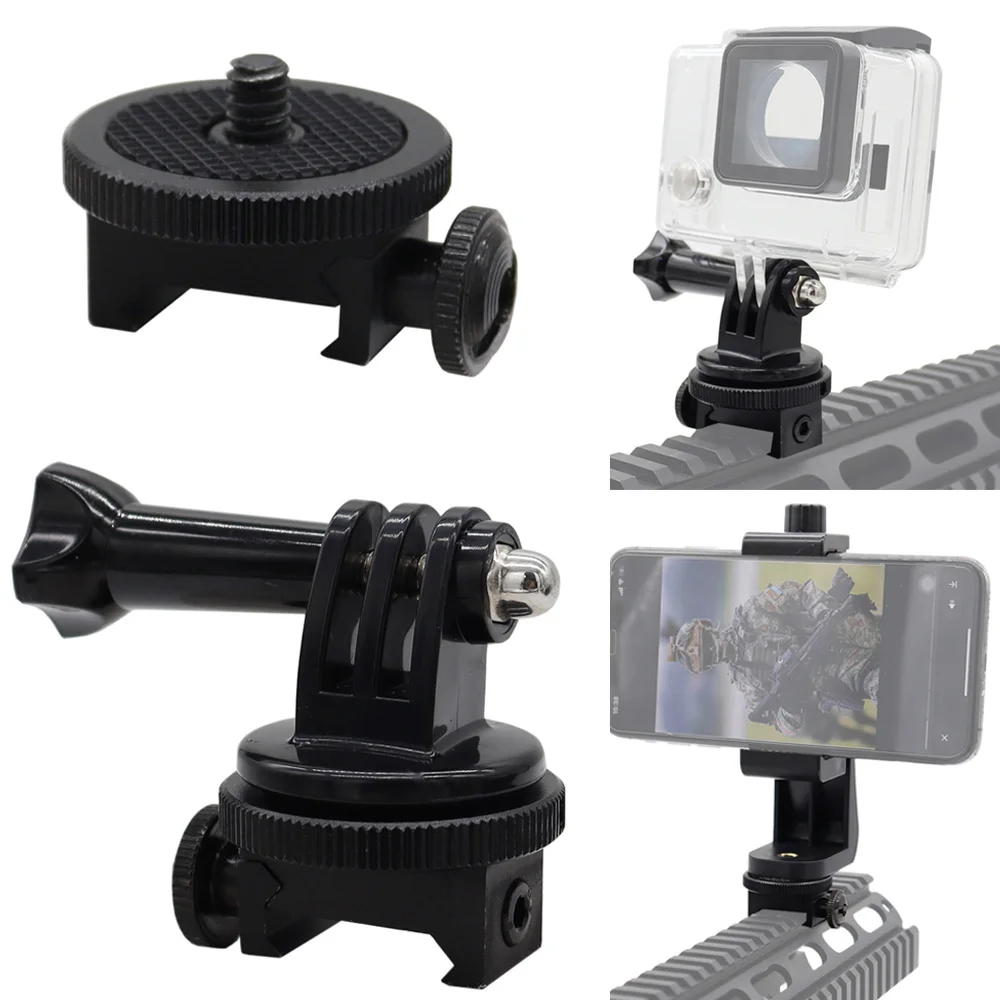 Soporte táctico Picatinny 20mm para móvil y GoPro