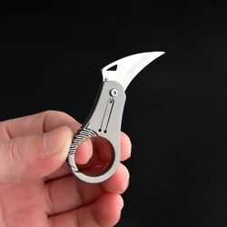 Mini cuchillo EDC de titanio para llavero y abrir paquetes