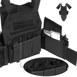 Chaleco táctico modular portaplacas MOLLE airsoft paintball