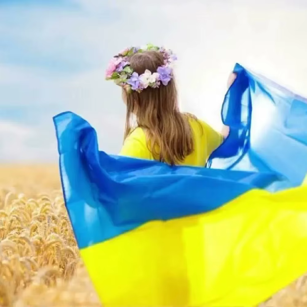Bandera de Ucrania azul y amarilla para decoración interior - imagen 5