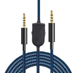 Cable de auriculares jack de audio trenzado con conectores dorados