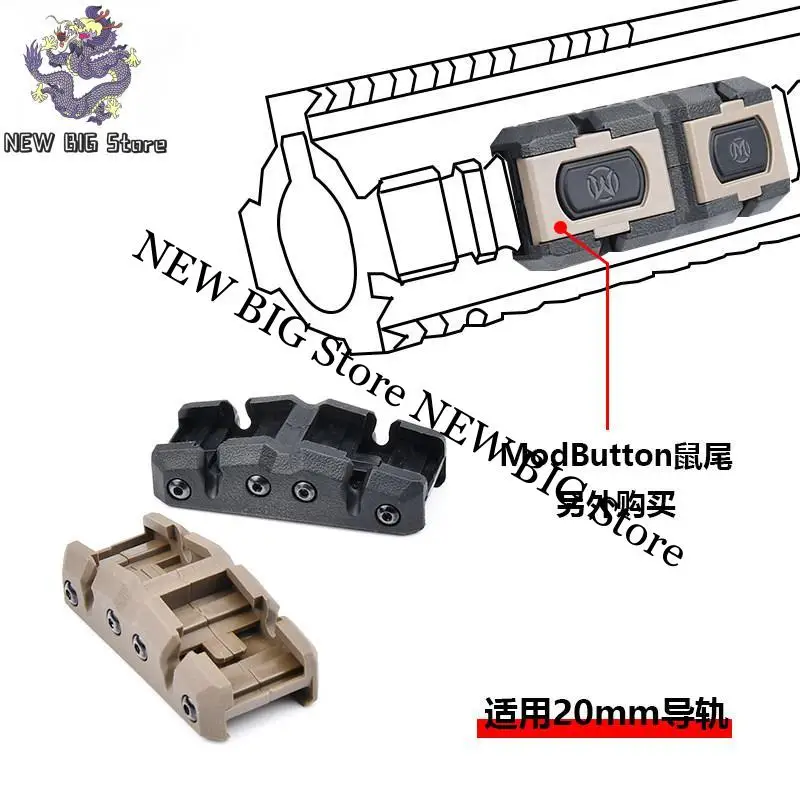 ModButton A2/PEQ interruptor táctico dual para láser con cola de ratón - imagen 4