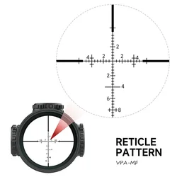 Mira Telescópica Táctica para Rifle de Caza con Retícula Cruzada