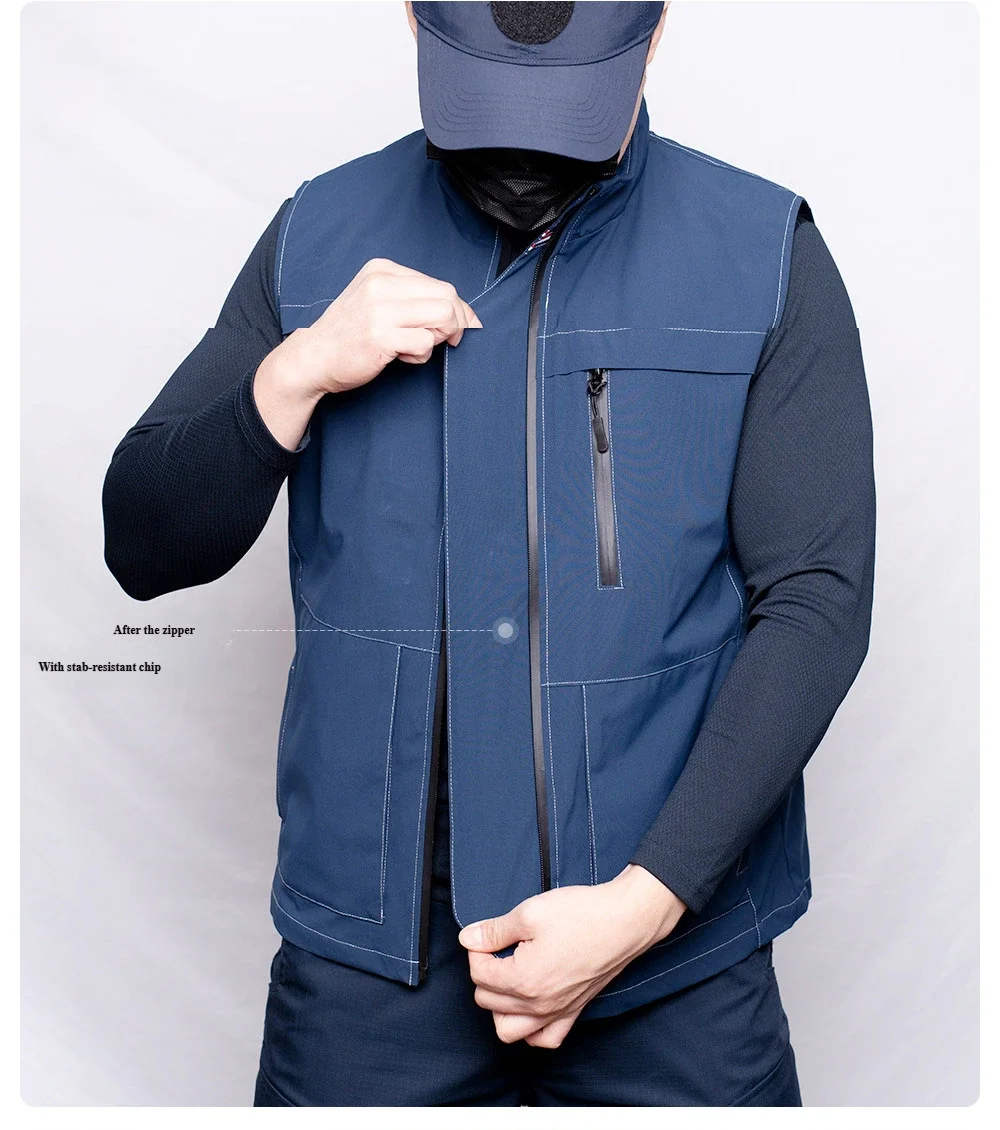 Chaleco anti puñaladas nivel 5 ocultable ligero para hombre