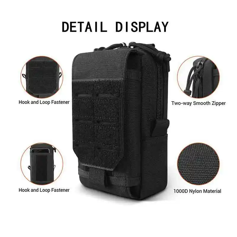 Bolsa táctica MOLLE de cintura para teléfono móvil universal EDC - imagen 5