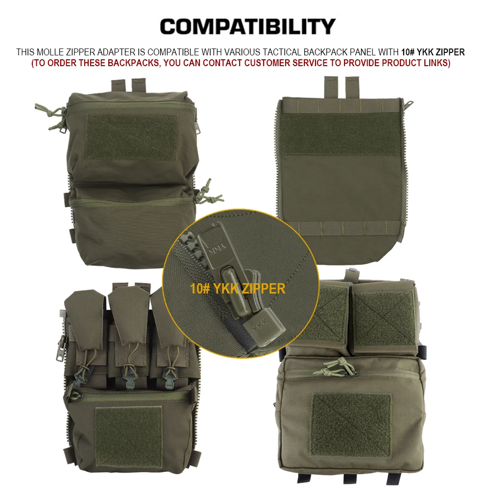 Adaptador MOLLE con cremallera para panel trasero FCPC - imagen 2