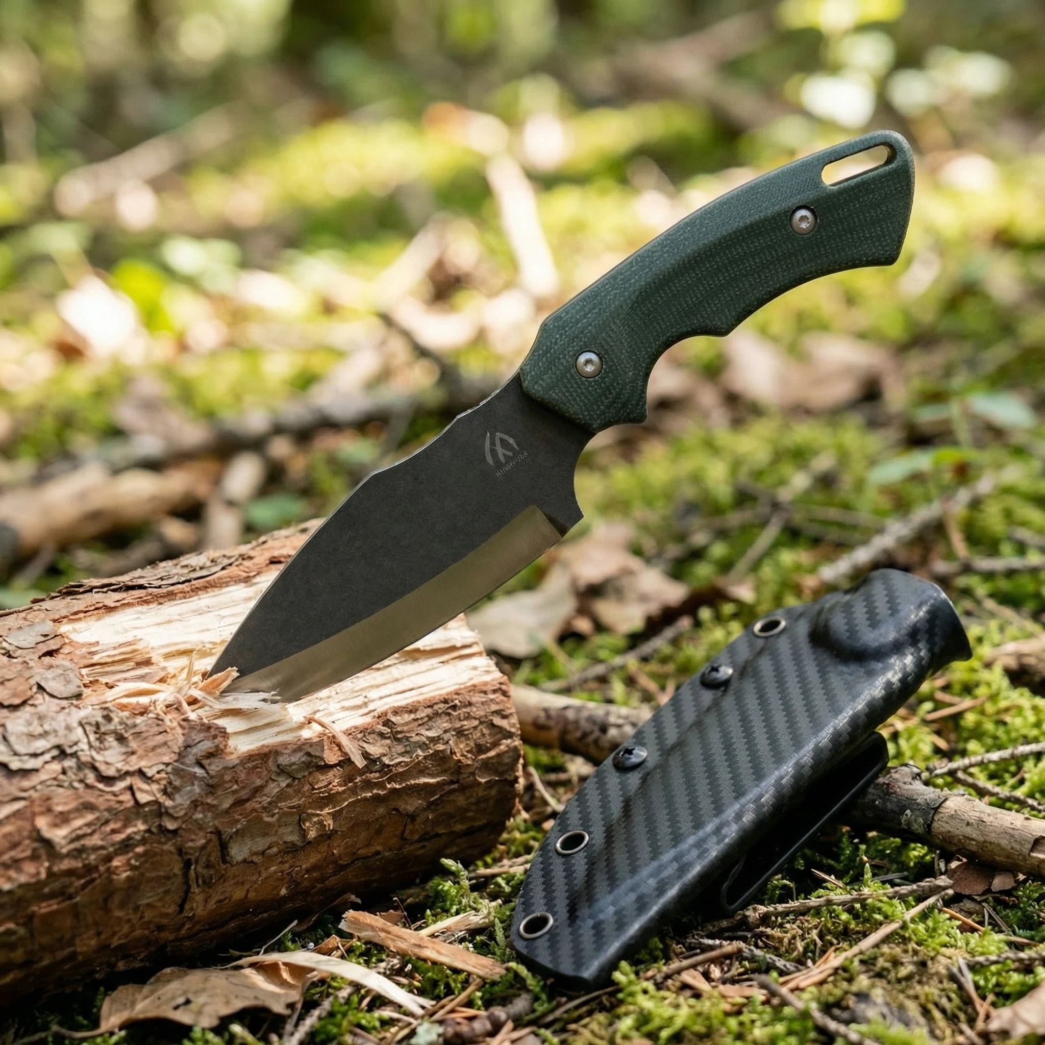 Detalle de la hoja y el mango