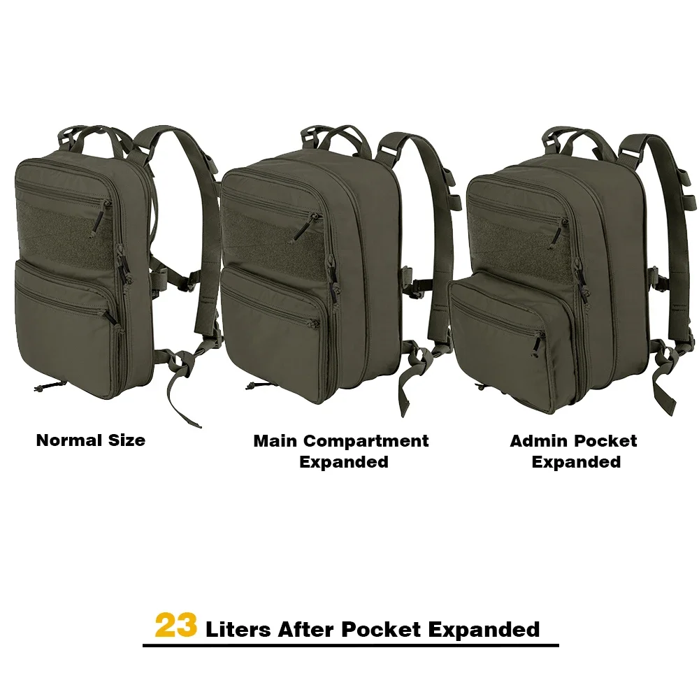 Mochila táctica Krydex con sistema de hidratación militar expandible - imagen 3