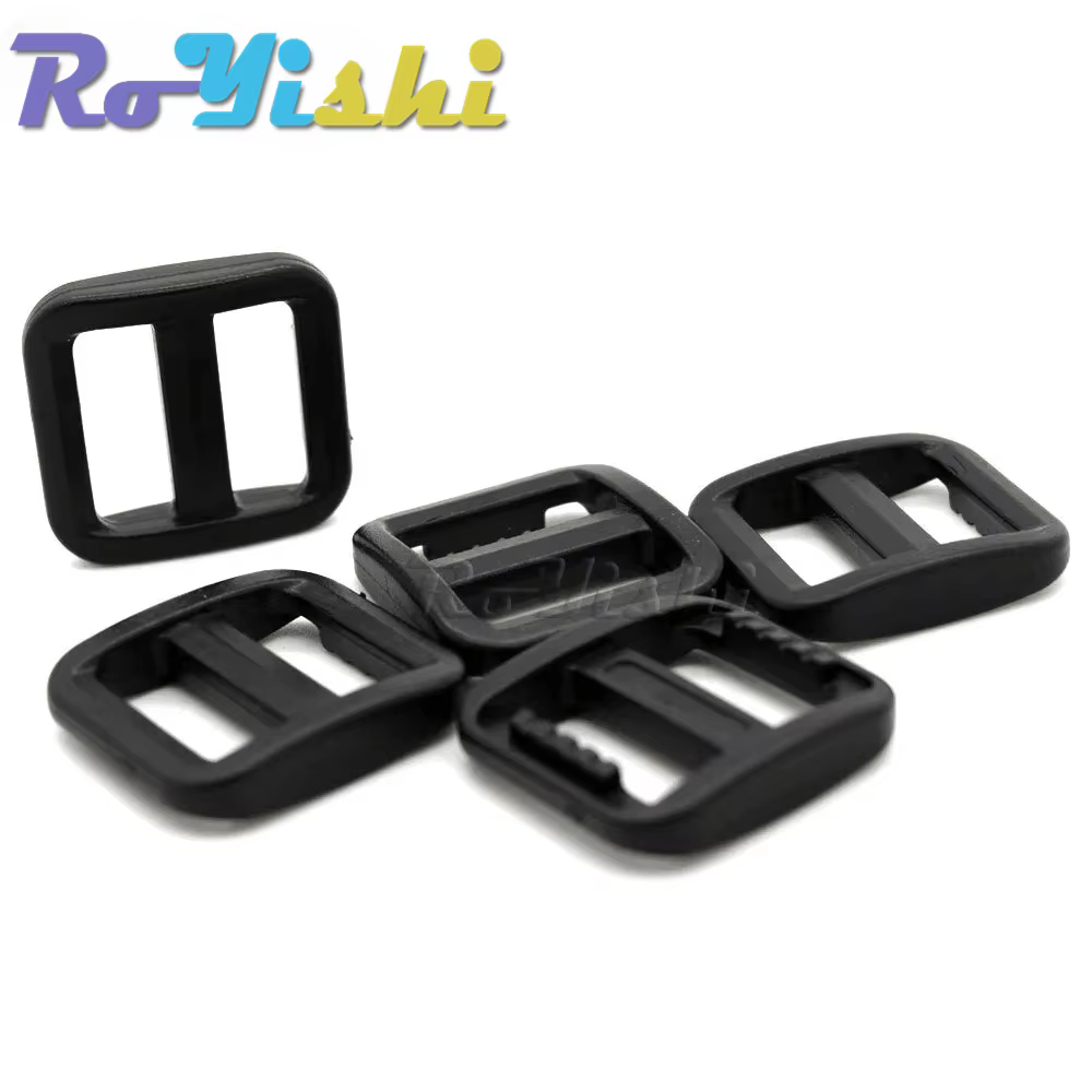 Deslizador Tri Glide de plástico para collar de perro y arnés negro - imagen 3