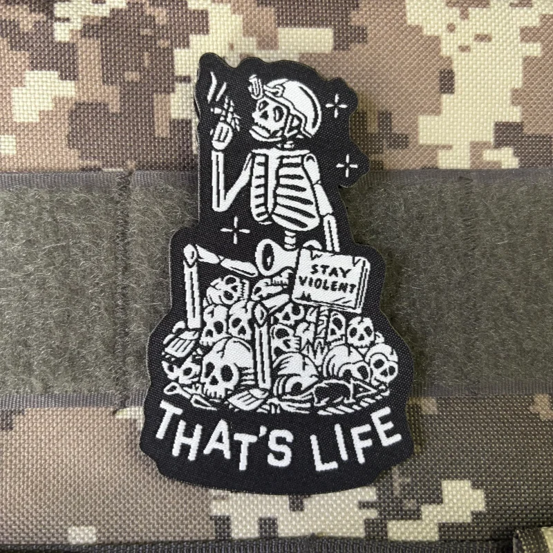 Parche táctico esqueleto soldado That's life moral gancho y bucle - imagen 5