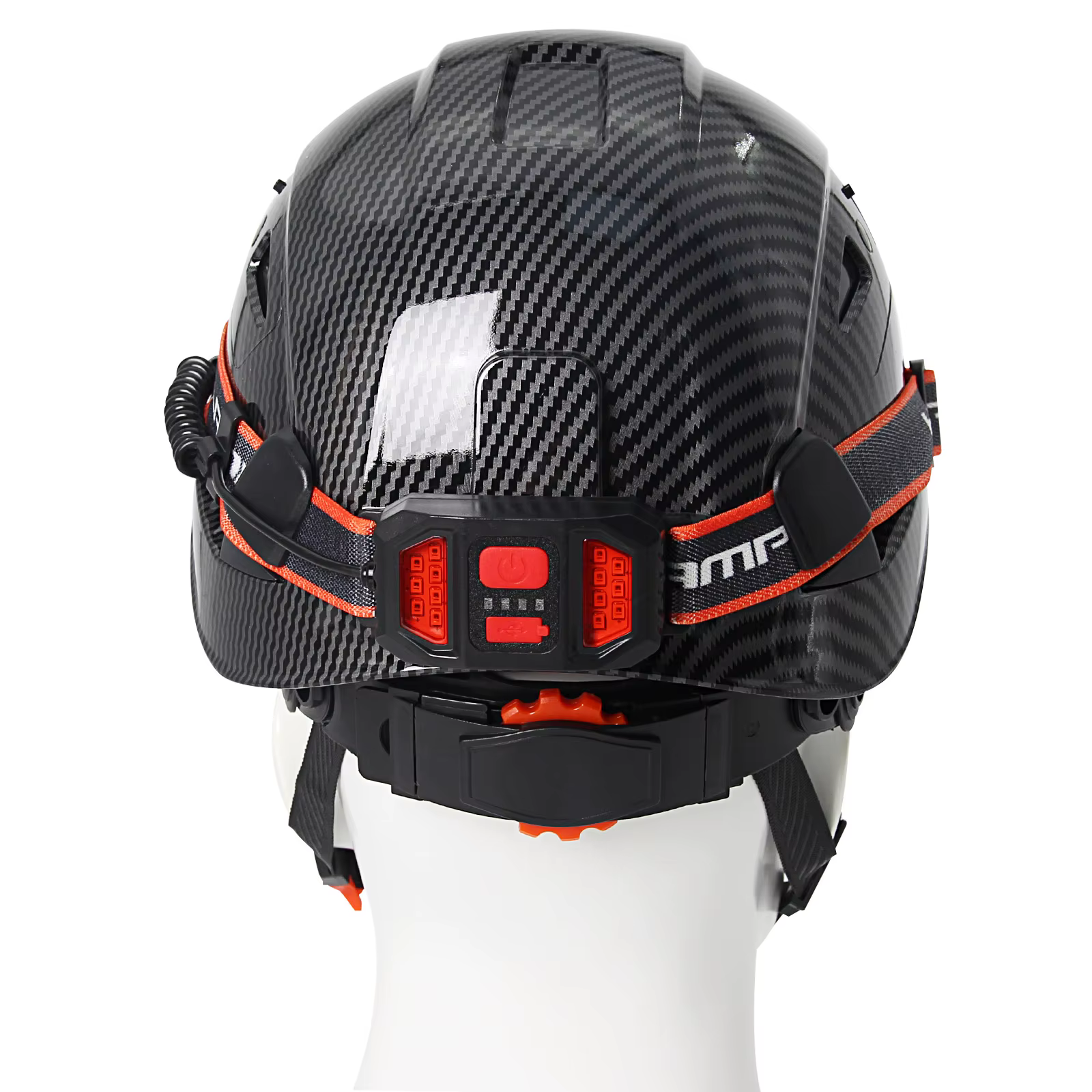 Casco táctico fibra de carbono con luz LED trasera certificada CE ANSI - imagen 2
