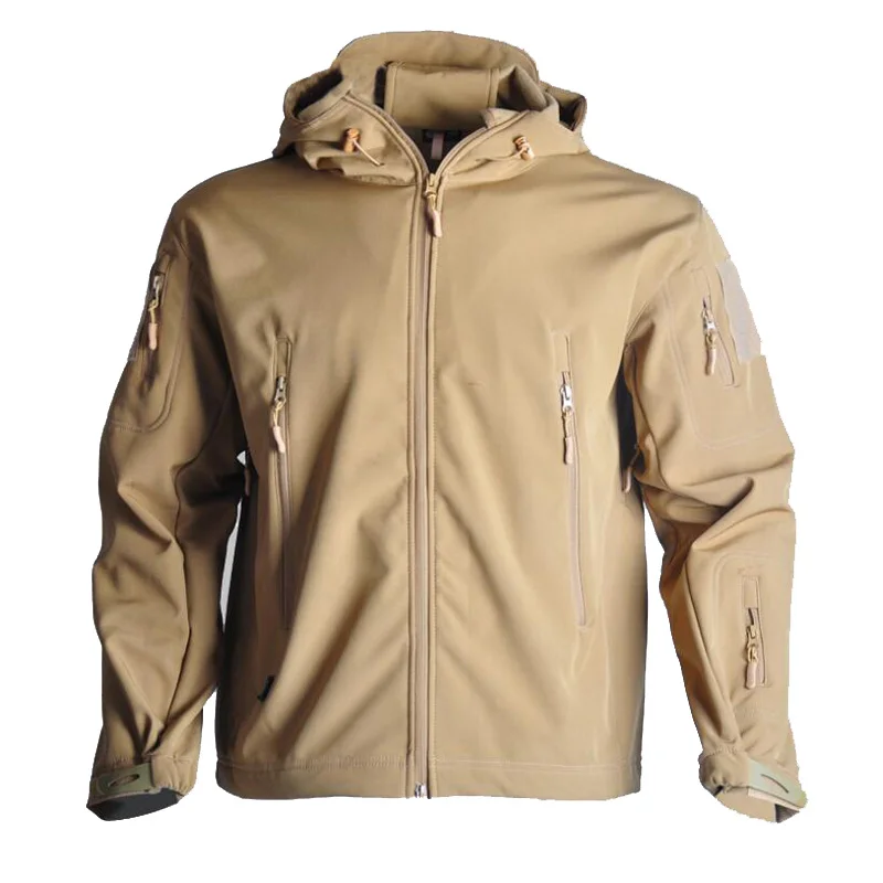Chaqueta softshell táctica impermeable con capucha MOLLE - imagen 3