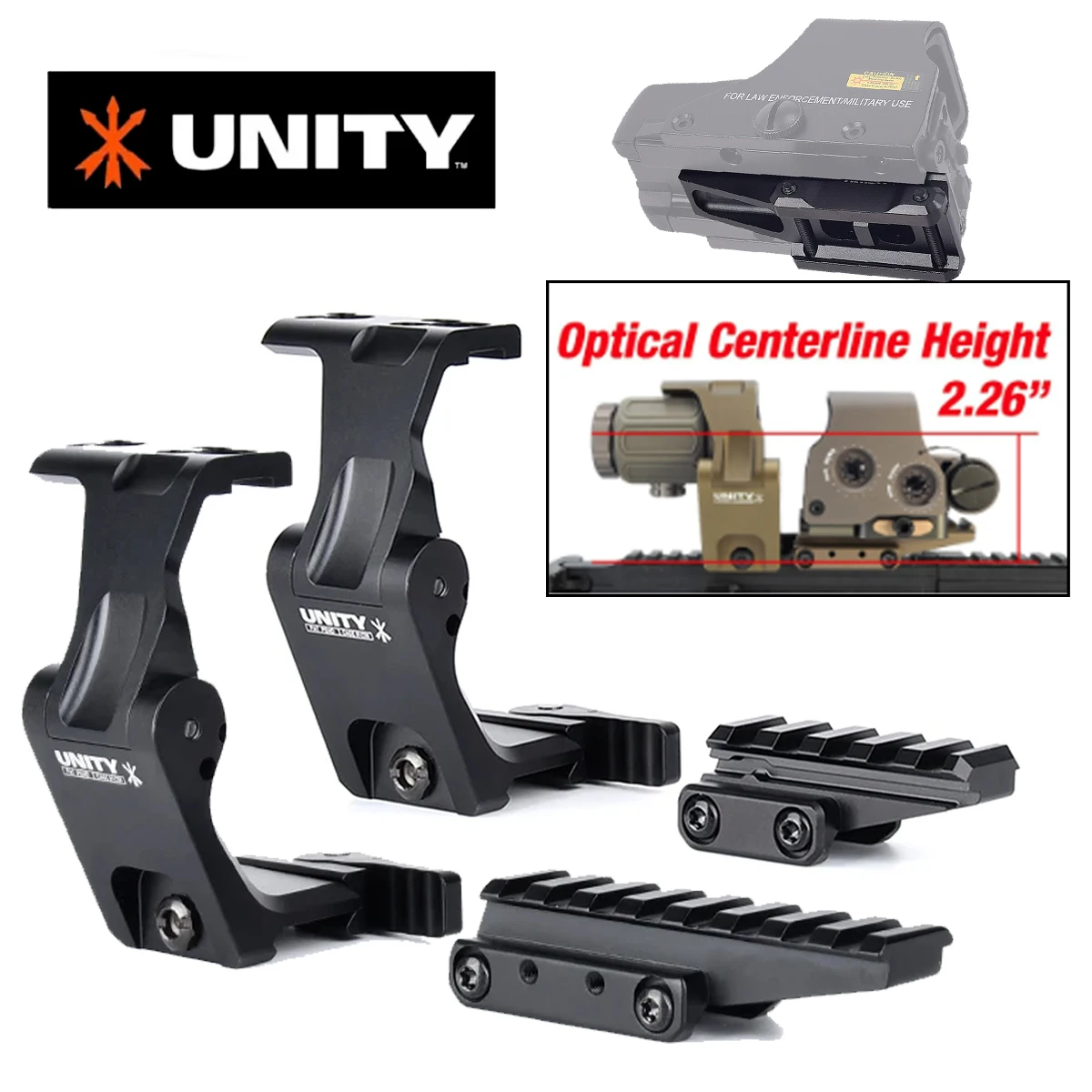 FAST FTC OMNI Unity elevador magnifier para mira táctica plegable