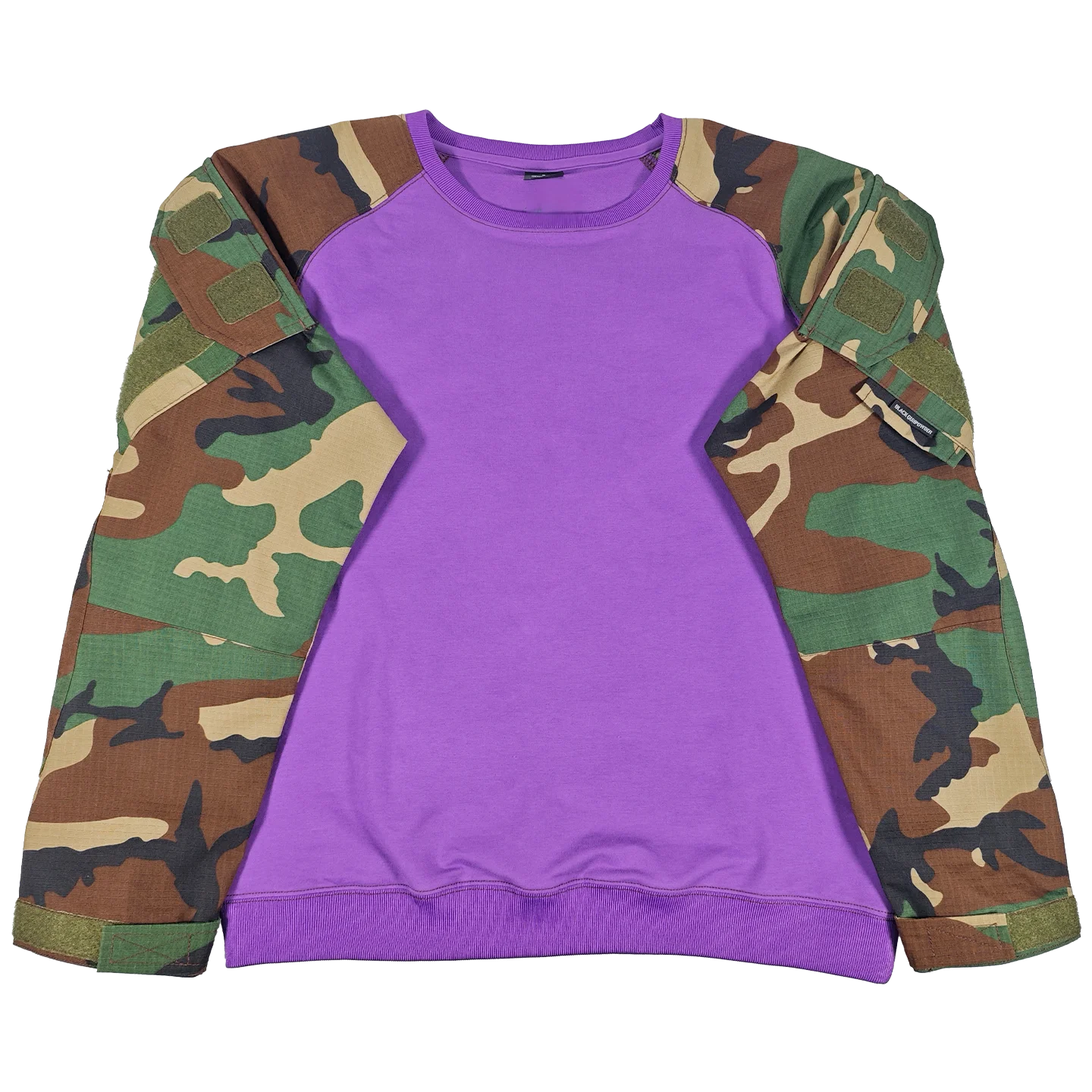 Sudadera táctica militar morada elástica con diseño contrastado - imagen 5