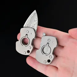 Cuchillo Frutas Plegable Clavillo Damasco Titanio – EDC Camping y Cocina