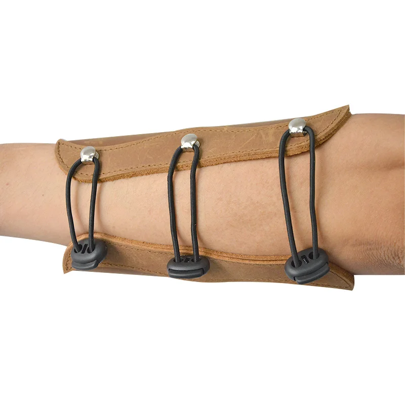 Protector de brazo para tiro con arco en piel de vaca esmerilada - imagen 4