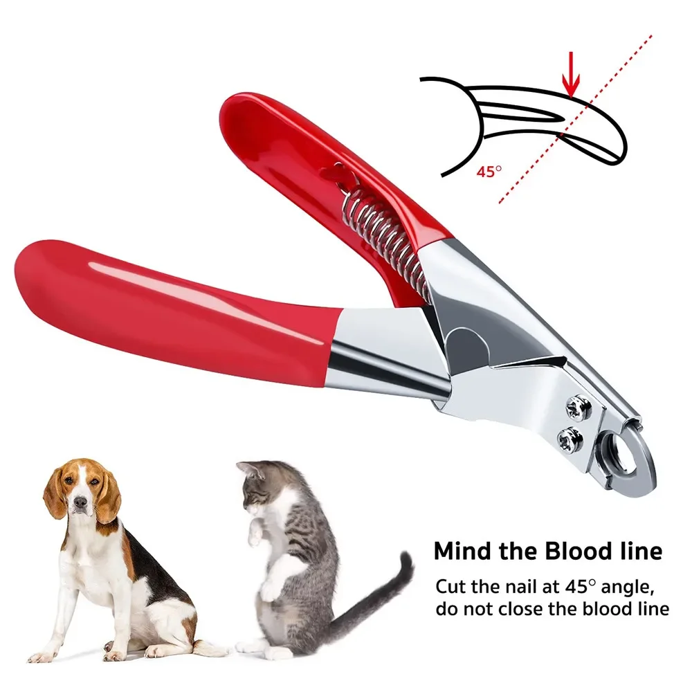 Cortauñas de acero inoxidable para perros y gatos con guillotina - imagen 4