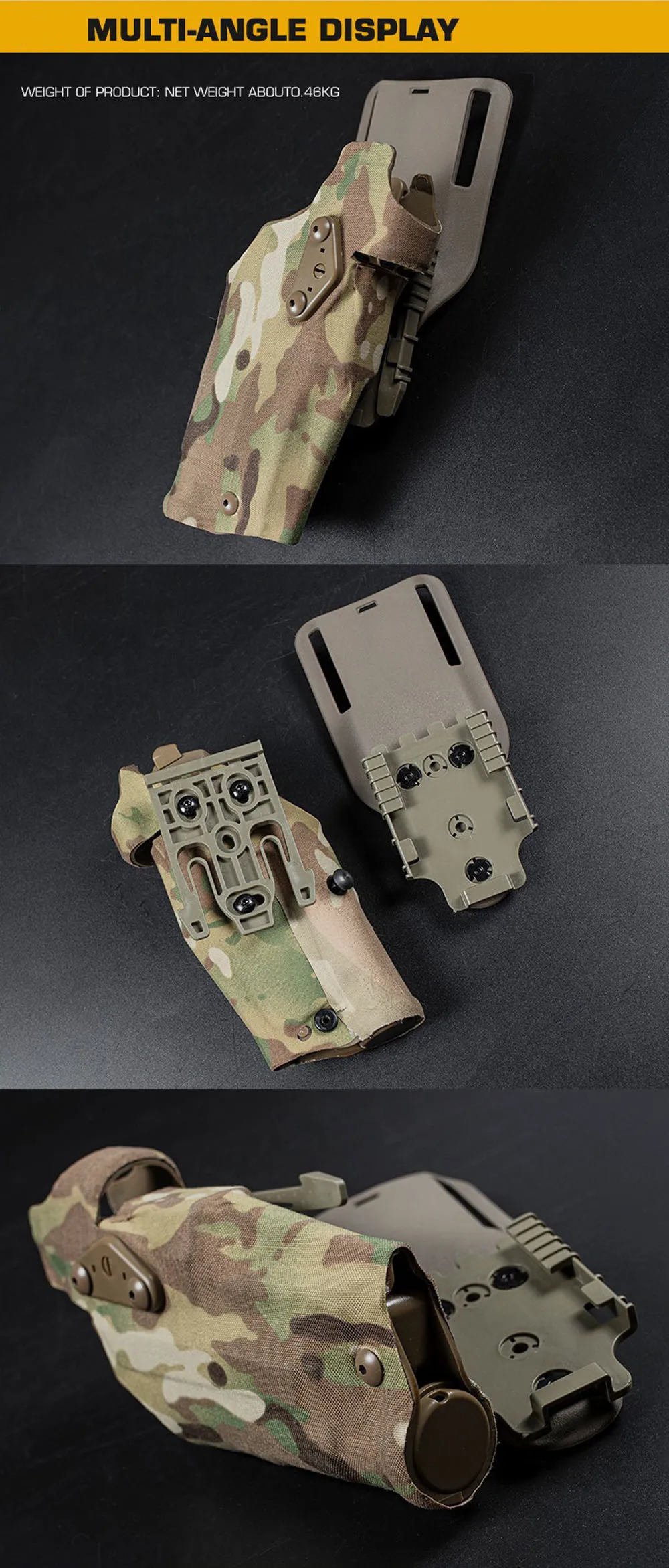 Vista lateral con pistola montada